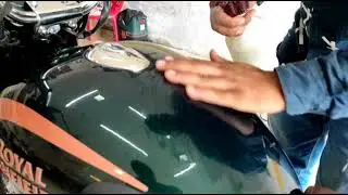 Royal Enfield Classic 350 Nano Ceramic Coating Paint Protection Treatment.