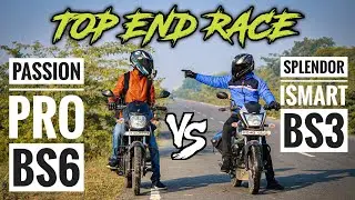 Hero Passion Pro BS6 Vs Hero Splendor ismart BS3 || Top End Race
