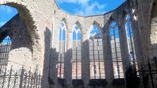 Gothic beguinage ruins, Belgium. Relaxing video.