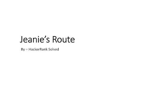 HackerRank | Jeanie's Route | Graph Theory - Medium Solution