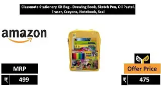 Classmate Stationery Kit Bag   Drawing Book, Sketch Pen, Oil Pastel, Eraser, Crayons, Notebook, Scal