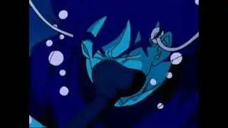 Luna avisa a Goku para salvar a serena y  goku se recupera y sale de la capsula de recuperacion
