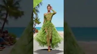 Fresh Green Haute Couture Runway Dresses & Gowns #shorts #shortvideo #short #shortsvideo #green #ai