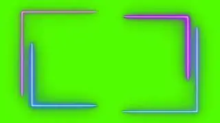 Borde ANIMADO de NEON pantalla verde  [ frame animation green screen ]