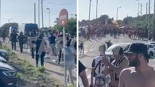 Piedras, insultos: lo que sufrieron los hinchas del Ceuta en Tarragona