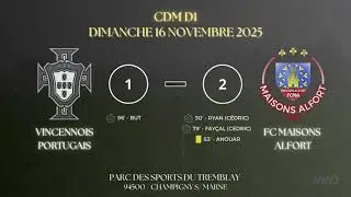 Vincennois Portugais🟡⚫ 1⃣ 🆚 2⃣ FC Maisons-Alfort⚫🔴 (Championnat - Journée 6)