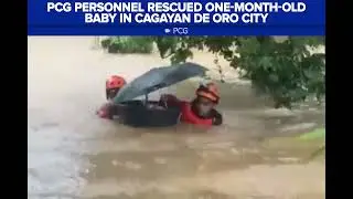 PCG personnel rescued one-month-old baby amid the onslaught of Typhoon Odette