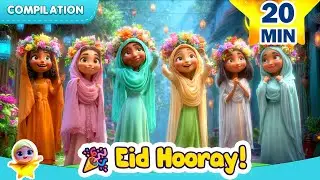 Happy Eid Animation for Kids ☀️ Fun Islamic Music Video 🌙