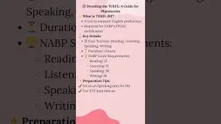 Decoding the TOEFL: A Guide for Pharmacists Preparing for Licensure
