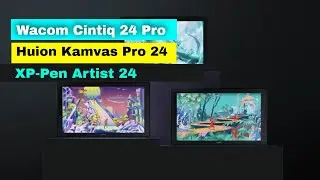 Сравнение Wacom Cintiq 24 Pro, Huion Kamvas Pro 24 и XP-Pen Artist 24 Pro