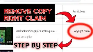 #copyrightclaim kaise hataye copy right claim // how to make remove copy right claim step by setp ll