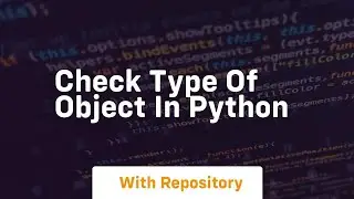 check type of object in python