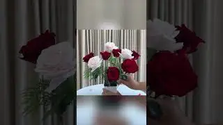 A Stunning Red Rose Bouquet Elegant Floral Arrangement 🌹01 😍#shorts#Diy#homemad#florist #Flower
