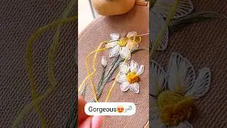Amazing flower hand embroidery stitch #shorts #trending #embroidery #stitch #ytshorts