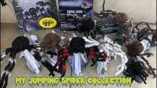 My jumping spider collection 2022 9+ spiders! (spirit halloween) -Tekky toys