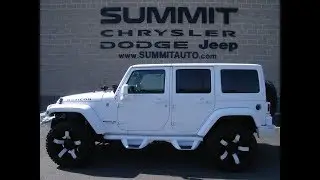2016 USED JEEP WRANGLER 4 DOOR UNLIMITED RUBICON LIFT WHITE WISCONSIN WALK AROUND REVIEW SUMMITAUTO