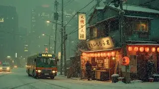 Vintage Lofi Hip Hop & Japanese Winter Ambiance ~ Cozy Study Music