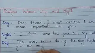 Dialogue Between Day and Night | English Conversation for Students | Day and Night Talk 