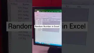 Insert Automatically Random Number in Excel | Randbetween Function #excelwalesir #ytvideosshort