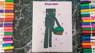 How To Draw ENDERMAN