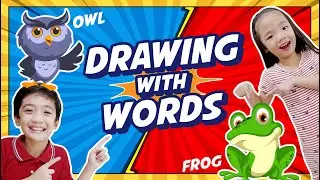 Drawing with WORDS! Draw Owl and Frog Tutorial  #wedrawings #CampYouTube
