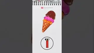 I for Ice Cream Drawing | Phonic sounds of alphabets | Pre-K Learning Videos | @Lilmoonrhymes #abcd