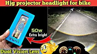 Hjg projector headlight for bike 🔥| Headlight led bulb fitting | Hjg best led headlight bulb 😍