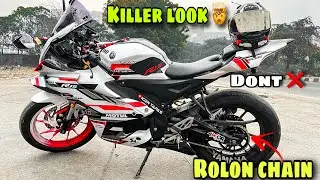 Rolon Golden Chain installed in R15v4||Best chain For R15 ||Rolon Brass chain