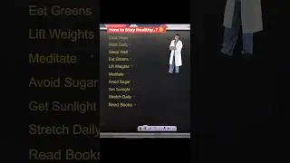 How to stay healthy ..?