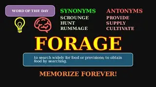 Forage: The Word for Searching for Food 🐿️🍄 A Nature & Survival Verb