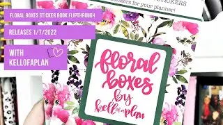 Floral Boxes Sticker Book Flipthrough- Releases 1/7/22
