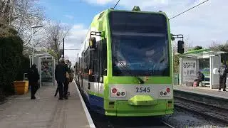 (4K) Croydon Tramlink at Morden Road & Merton Park Stops ( CR4000 )