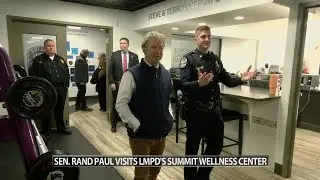 Kentucky US Sen. Rand Paul visits new Louisville police wellness center