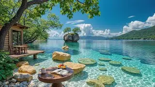 ☕Calm Lakeside Morning & Chill Jazz | Peaceful Jazz, Nature Calm & Cozy Cabin Vibes for Relaxation