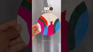 Painting Macram&eacute; Cord for Soft Boho Home Decor 🤍🐬🦩|DIY #youtubeshorts #diy #macrame #painting