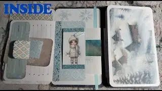 Winters Angels - Cute Slim (clean no ink grunge) Junk Journal  'One off' handmade
