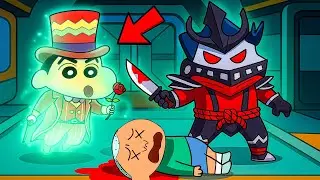 Magician Shinchan Became Ghost In Super Sus 👻 | Shinchan Playing Among Us 3D | Funny Game 😂