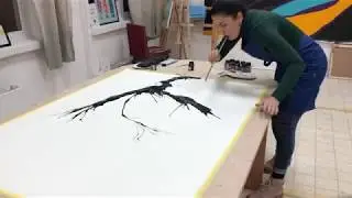 Gayane Arushanian//MagicTrees art process blowing art technique
