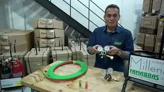 Conjunto de Solda PPU Oxig&ecirc;nio e Acetileno Famabras Millennium Cs0