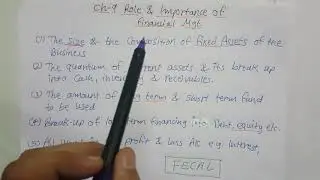 Ch 9 Role and Importance of Financial Management