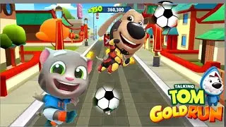 TALKING TOM GOLD RUN FOOTBALL TOM SHANK VS IRON BEN GAMEPLAY MOBILE