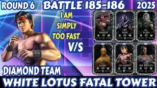 White Lotus Fatal Tower | Battles 185 186 R6 | With Diamond Team | Mk Mobile #games #gaming 