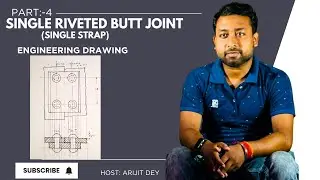 SINGLE RIVETED BUTT JOINT (SINGLE STRAP)