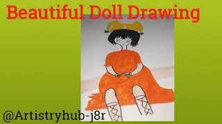 How to Draw a Doll] Beautiful Doll Drawing Tutorial]#viralVideeo#drawing#videography #art#howtodraw 