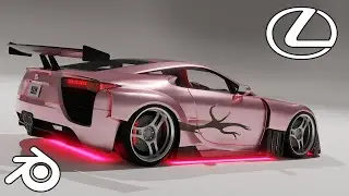 Lexus LFA Custom Widebody Kit (Blender Render/Animation)