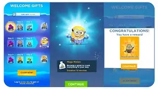 WELCOME GIFTS 💖 UNLOCK PAJAMA BOB In Minion Rush
