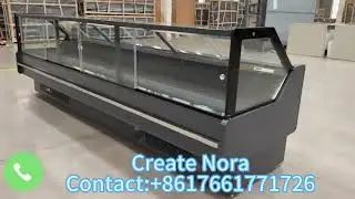 Curved / right angle meat display（Plug-in/remote）