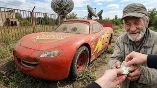POV ASMR Car Restoration  2006 Lightning McQueen Abandoned Near Dry River Crossing &mdash; Bought for $300