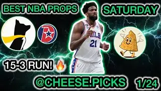 3-0 SWEEP! BEST NBA Player Props for Saturday 1/24 - BEST NBA PROPS TODAY!
