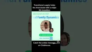 Transitional supply helps the #narcissist during a major life transition #shorts